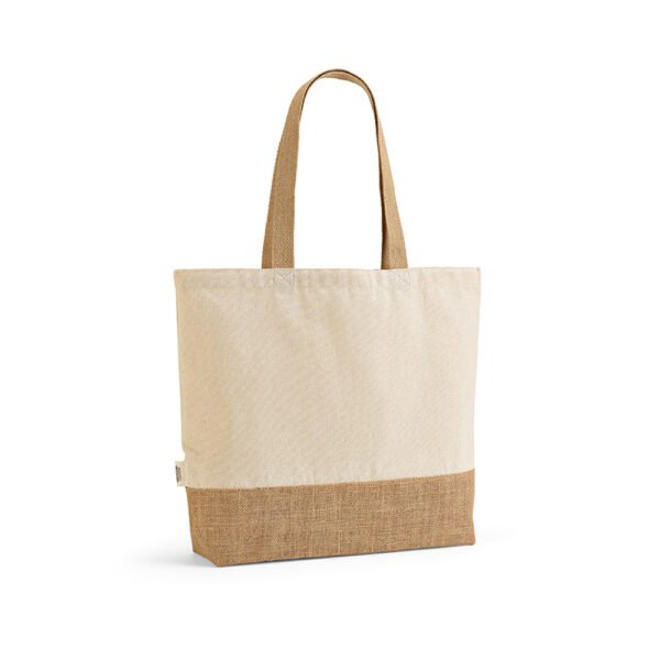 JCB011A1- Jute and cotton canvas bag